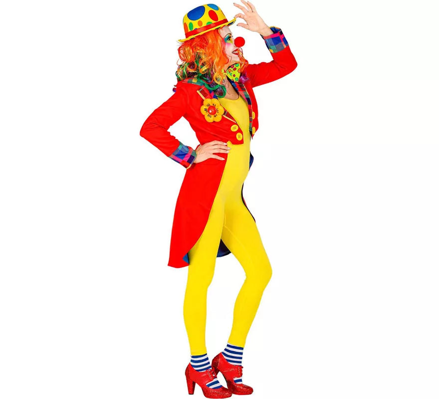 Translation missing: de.Disfraz o Chaqueta de Payaso Rojo y Amarillo para mujer