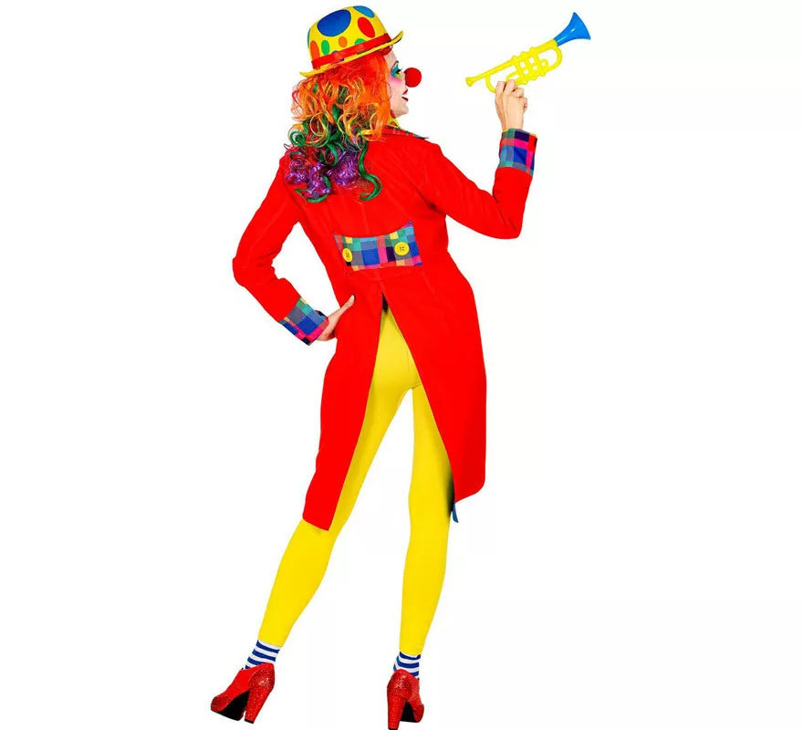 Translation missing: de.Disfraz o Chaqueta de Payaso Rojo y Amarillo para mujer