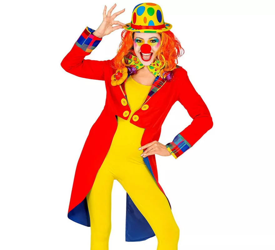 Translation missing: de.Disfraz o Chaqueta de Payaso Rojo y Amarillo para mujer