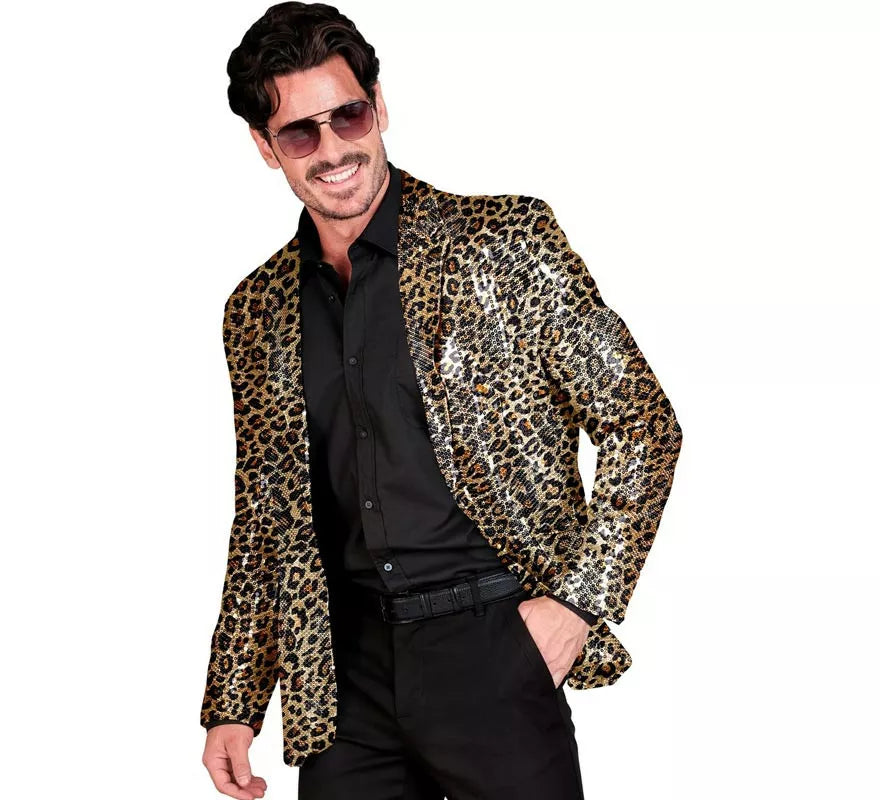 Translation missing: de.Disfraz o Chaqueta Fiesta animal print leopardo clásico para hombre