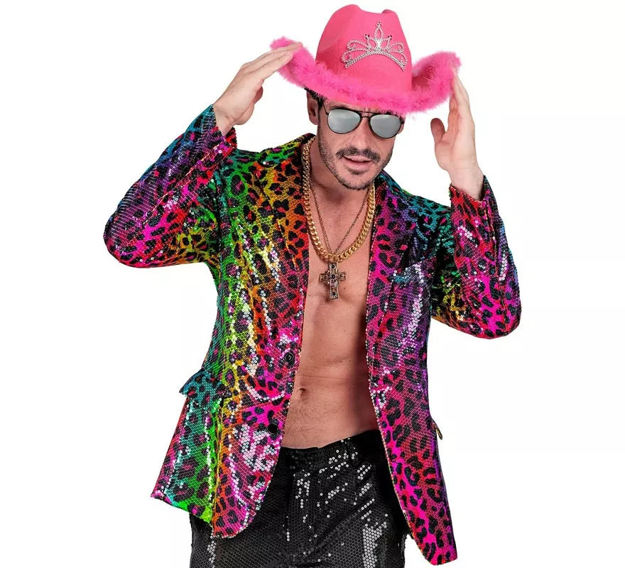 Translation missing: de.Disfraz o Chaqueta Fiesta animal print leopardo multicolor para hombre