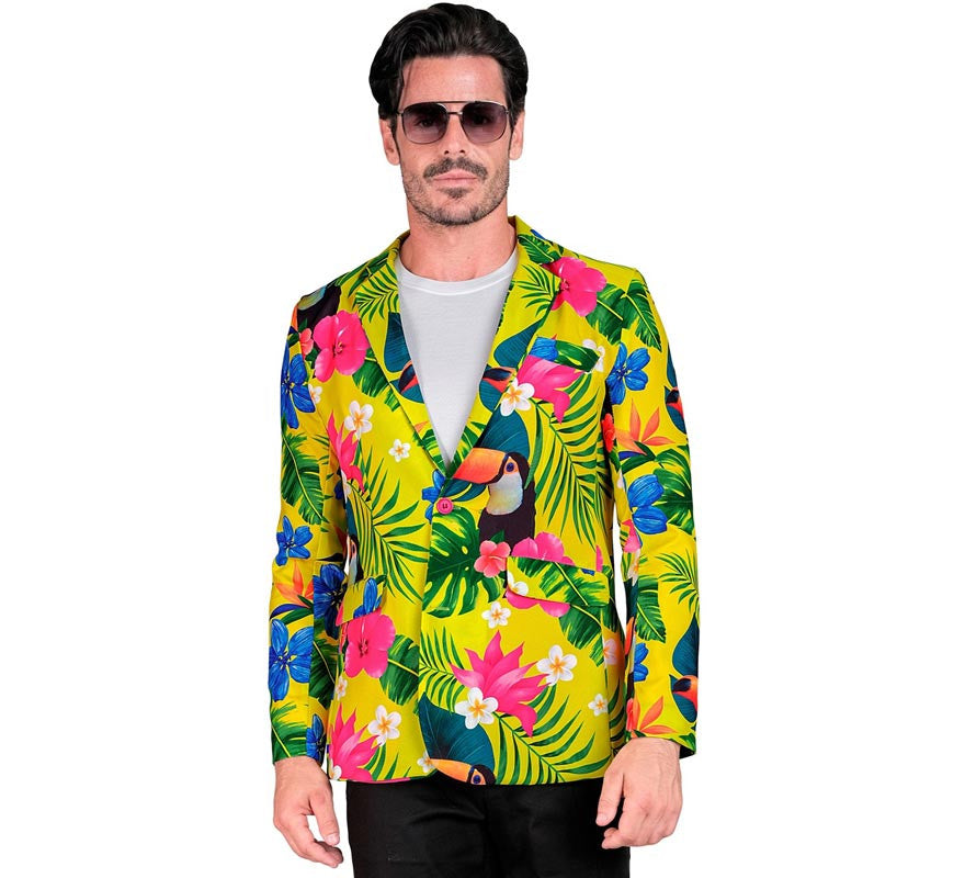Translation missing: de.Chaqueta Fiesta Tropical amarillo para hombre