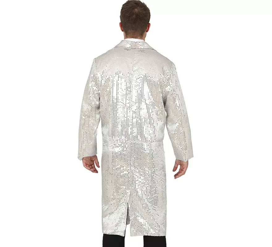 Translation missing: de.Disfraz o Frac con lentejuelas plateado para hombre