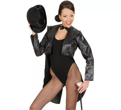 Showtime-Kostüm oder Frack mit schwarzem Frack für Damen