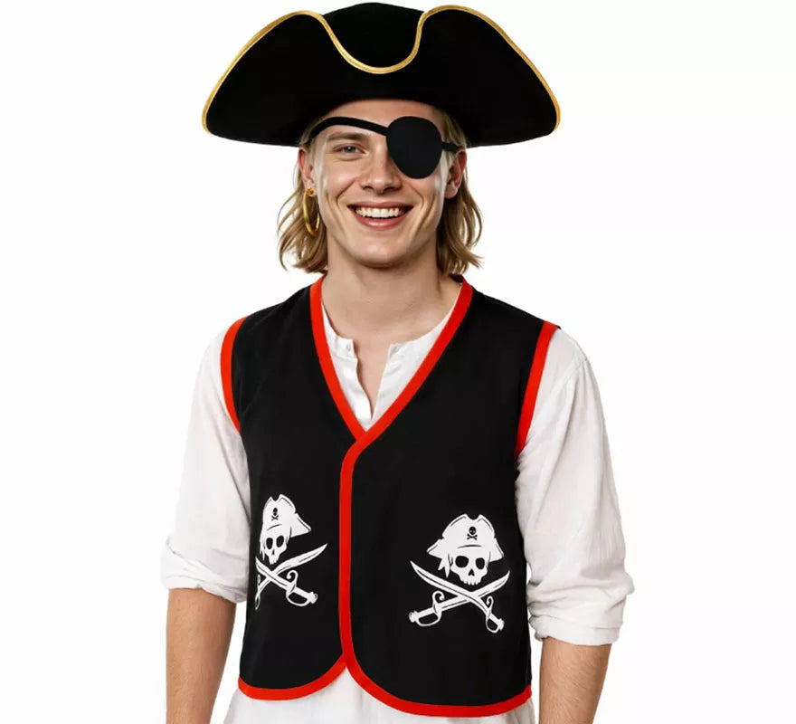 Translation missing: de.Disfraz o Kit de Pirata para adultos: Sombrero y Chaleco