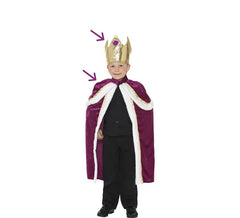 Kostüm oder Wizard King Kit: Umhang und Krone für ein Kind