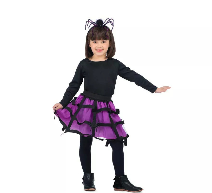 Translation missing: de.Disfraz o Kit de Tutú Púrpura y Diadema de Araña para niña