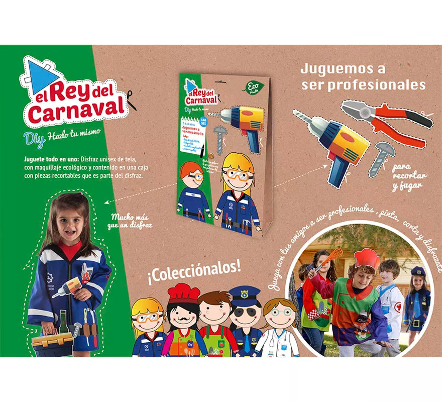 Translation missing: de.Disfraz o Kit DIY Hazlo tú mismo de Mecánico para niños