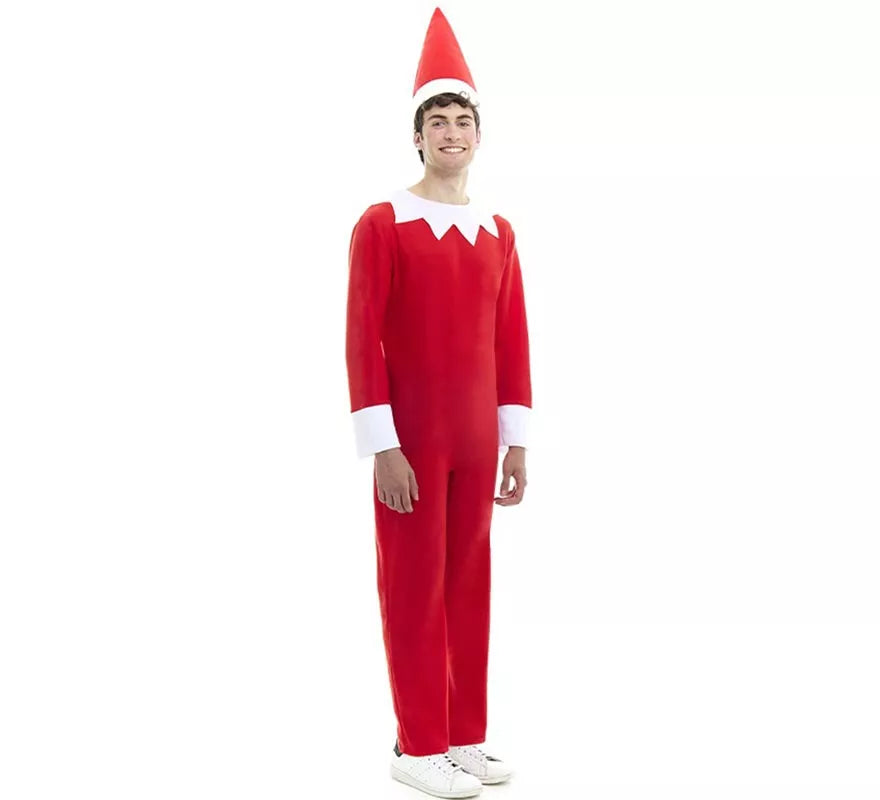 Translation missing: de.Disfraz o Maillot de Elfo travieso de la Navidad con gorro para adulto