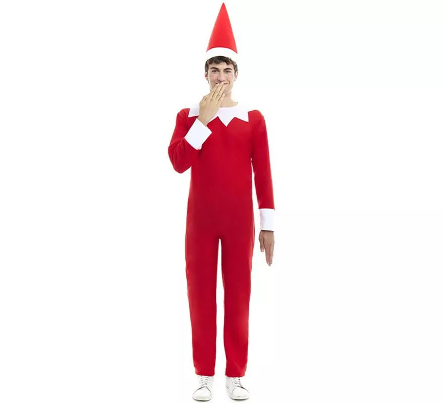 Translation missing: de.Disfraz o Maillot de Elfo travieso de la Navidad con gorro para adulto