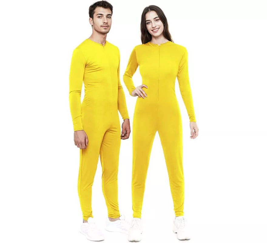 Translation missing: de.Disfraz o Mono amarillo cierre frontal para adulto