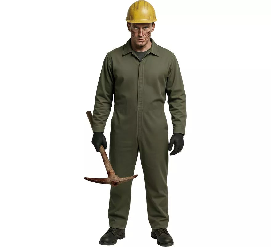 Translation missing: de.Disfraz o Mono de Minero verde para hombre