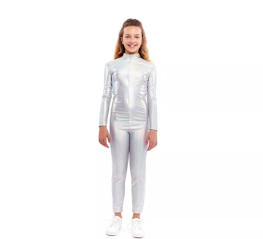Translation missing: de.Disfraz o Mono Metálico holográfico para niña