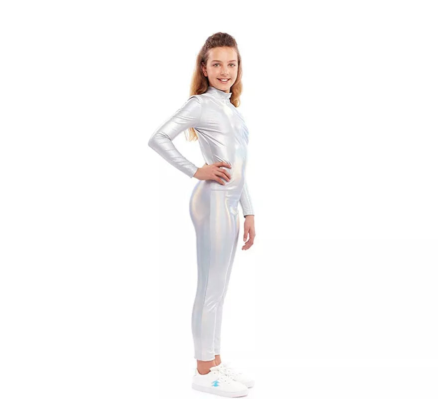 Translation missing: de.Disfraz o Mono Metálico holográfico para niña