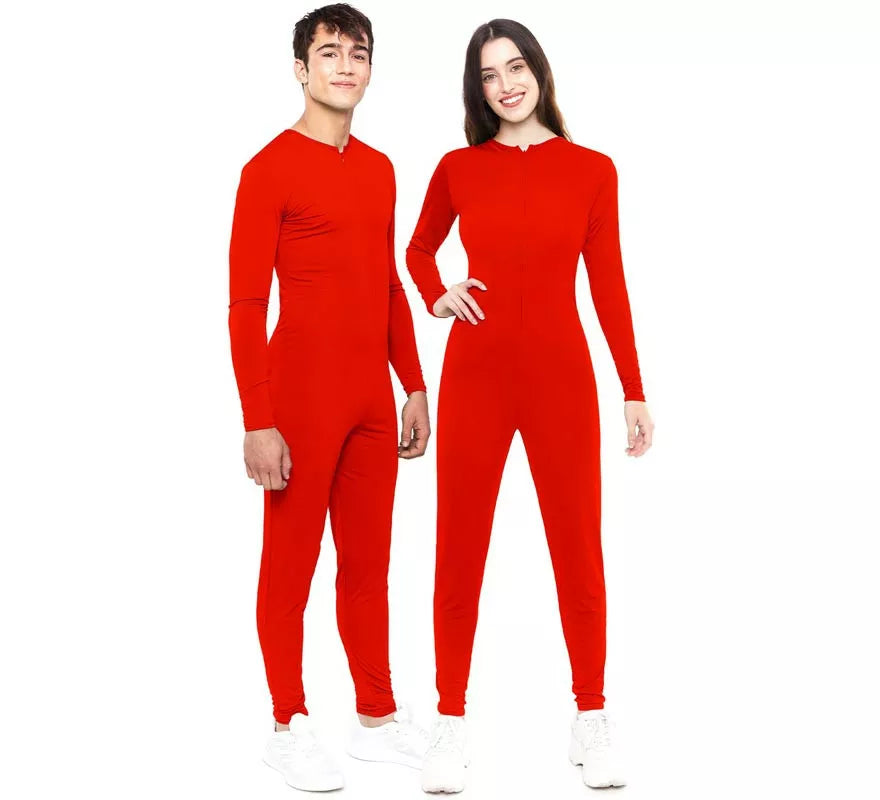 Translation missing: de.Disfraz o Mono rojo cierre frontal para adulto