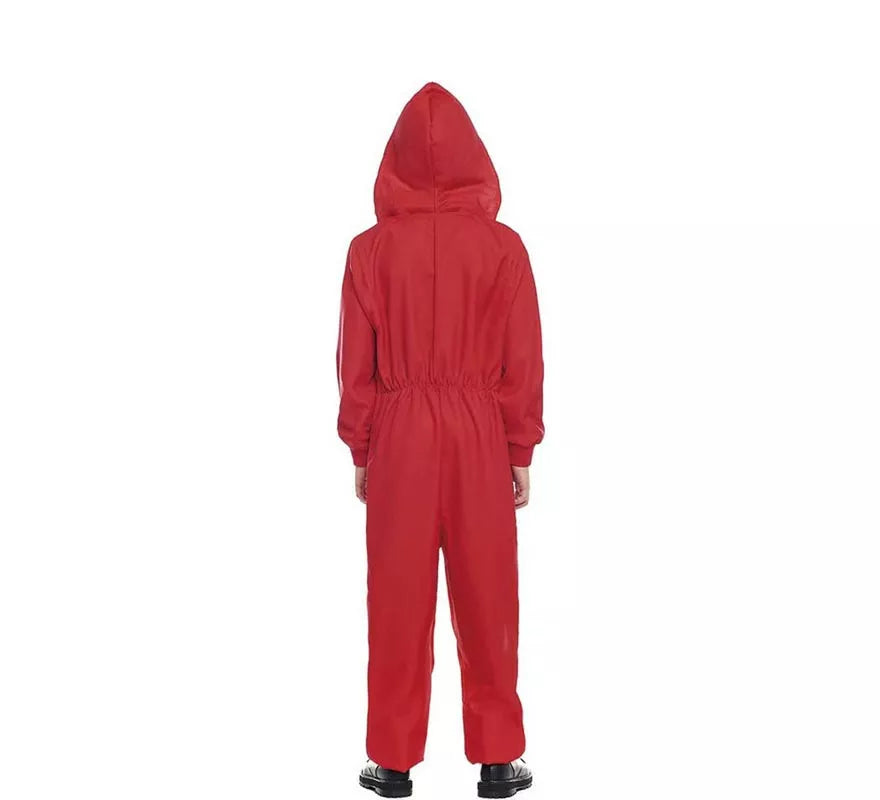 Translation missing: de.Disfraz o Mono Trabajador rojo cierre frontal para niño