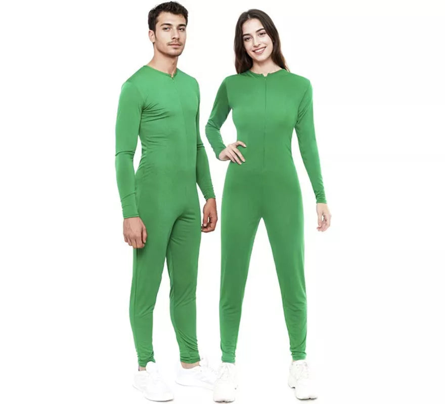 Translation missing: de.Disfraz o Mono verde cierre frontal para adulto