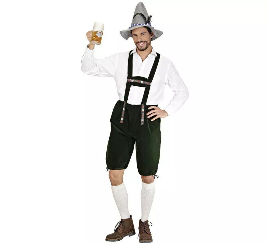 Translation missing: de.Disfraz o Peto Lederhosen de Bávaro oscuro para hombre