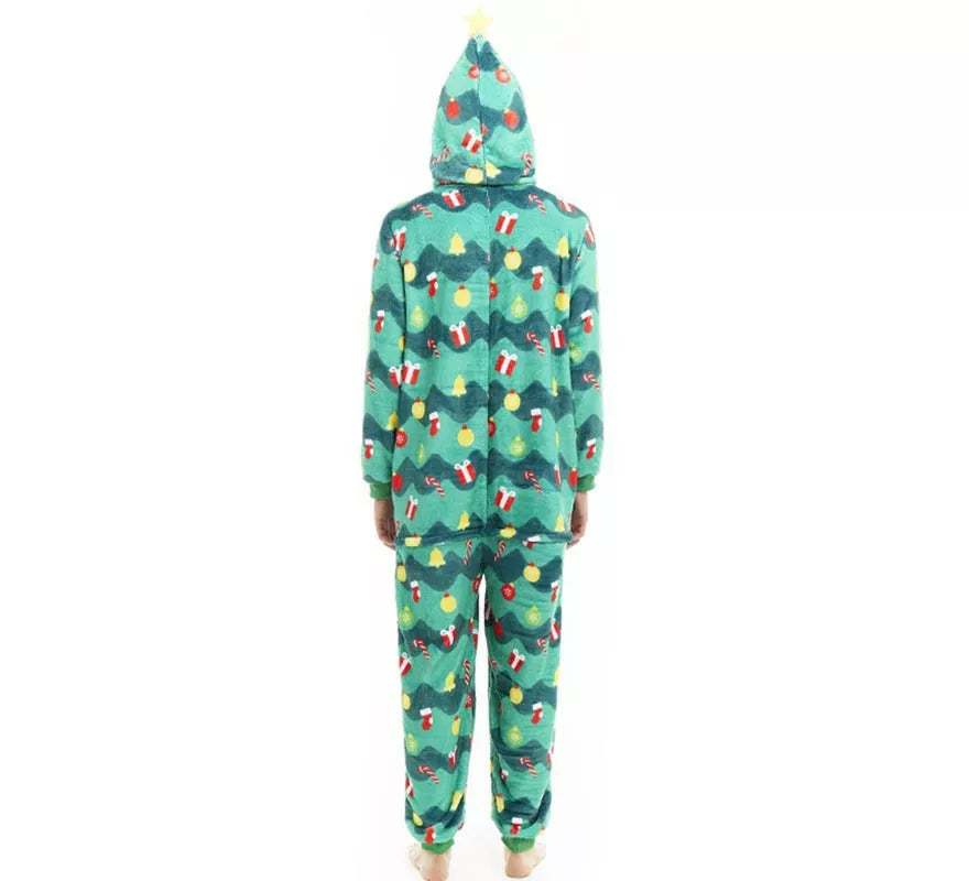 Translation missing: de.Disfraz o Pijama Árbol de Navidad con capucha para adulto