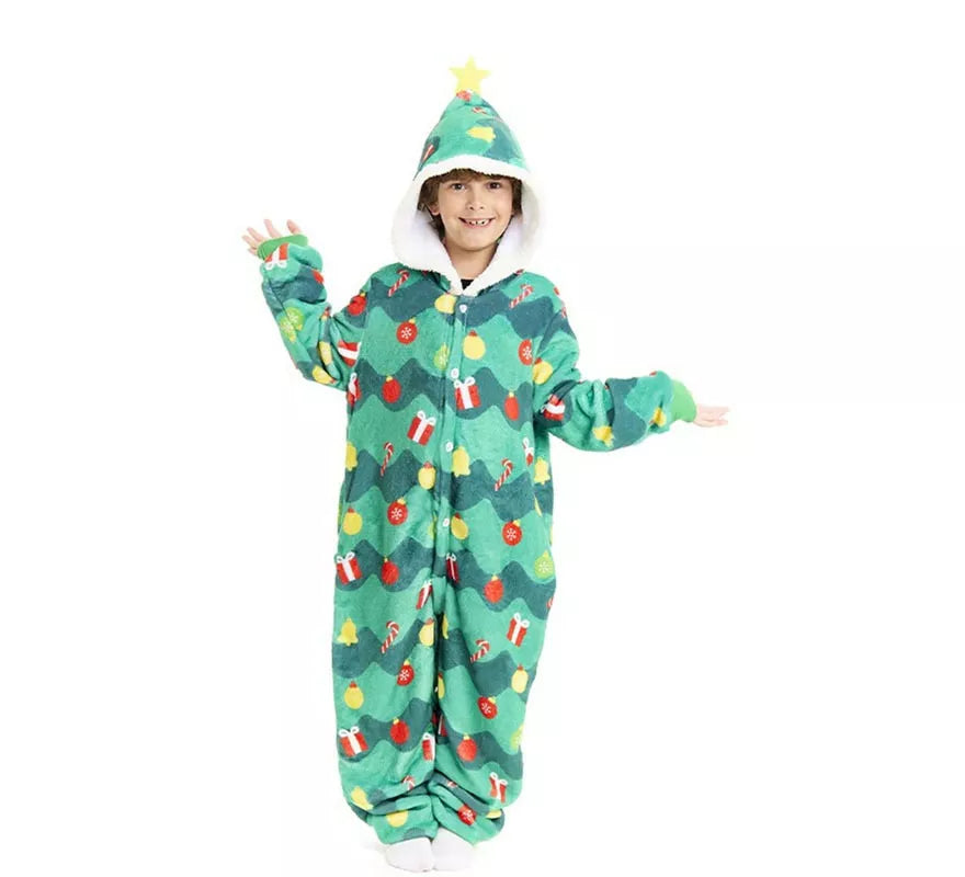 Translation missing: de.Disfraz o Pijama Árbol de Navidad con capucha para niños