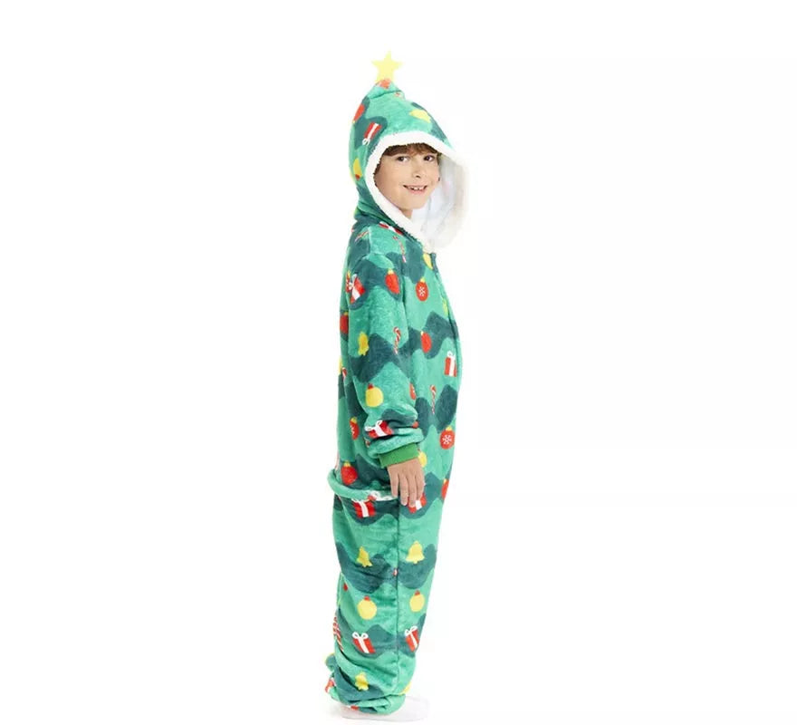 Translation missing: de.Disfraz o Pijama Árbol de Navidad con capucha para niños