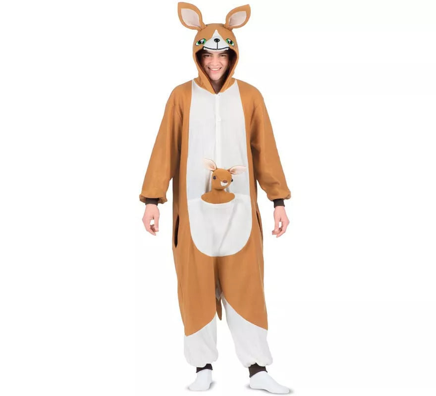 Translation missing: de.Disfraz o Pijama de Canguro con capucha y peluche para adulto