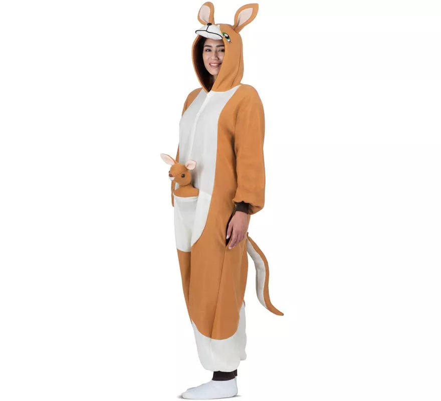 Translation missing: de.Disfraz o Pijama de Canguro con capucha y peluche para adulto