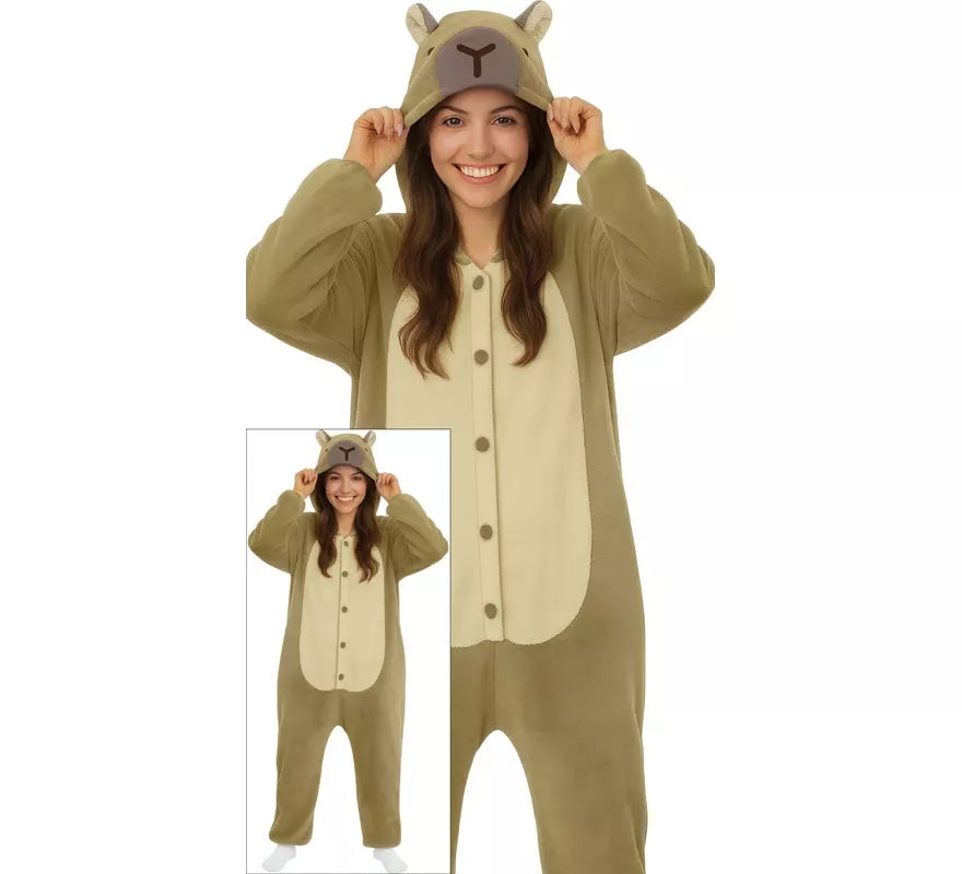 Translation missing: de.Disfraz o Pijama de Capibara para mujer