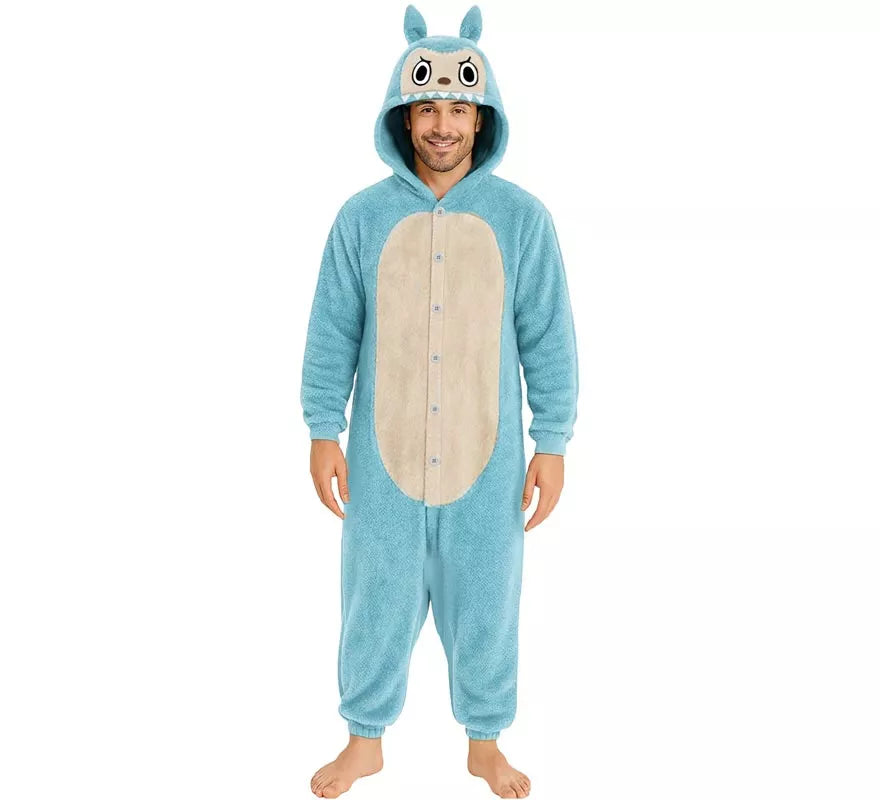 Translation missing: de.Disfraz o Pijama de Monstruo Lulú azul para hombre