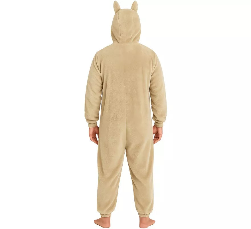 Disfraz o Pijama de Monstruo Lulú beige para hombre