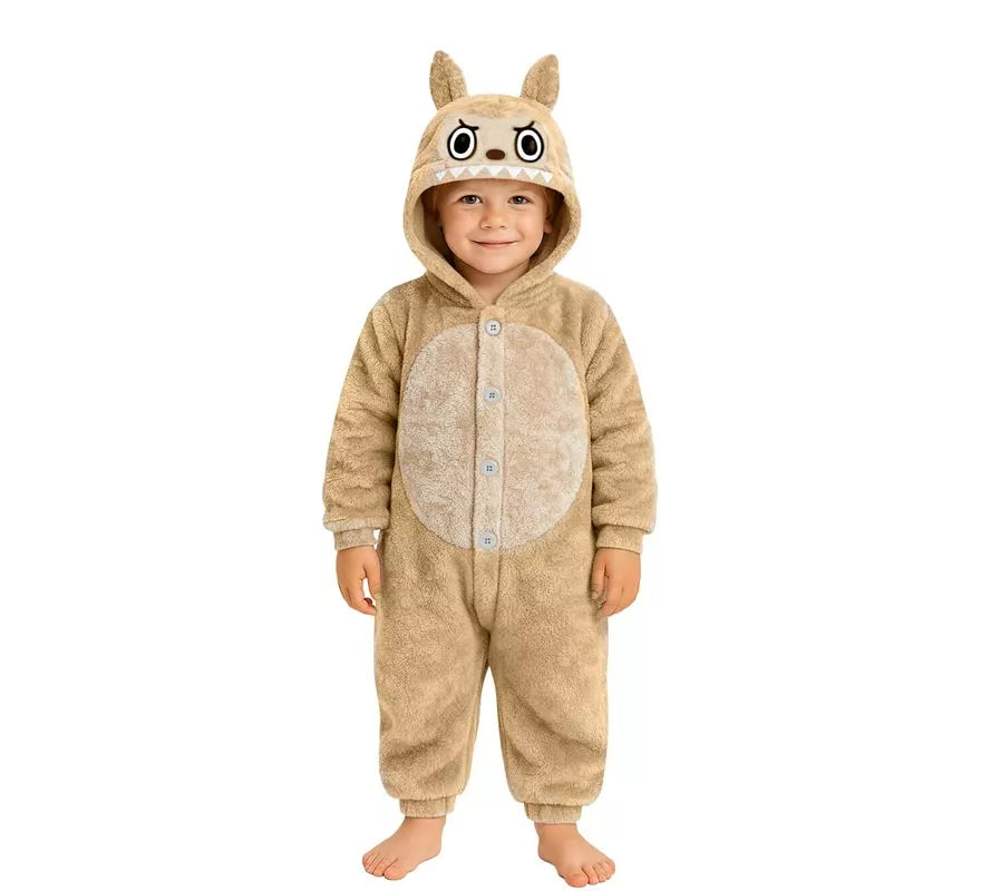Translation missing: de.Disfraz o Pijama de Monstruo Lulú beige para niños