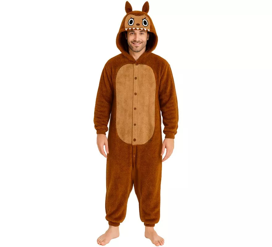 Translation missing: de.Disfraz o Pijama de Monstruo Lulú marrón para hombre
