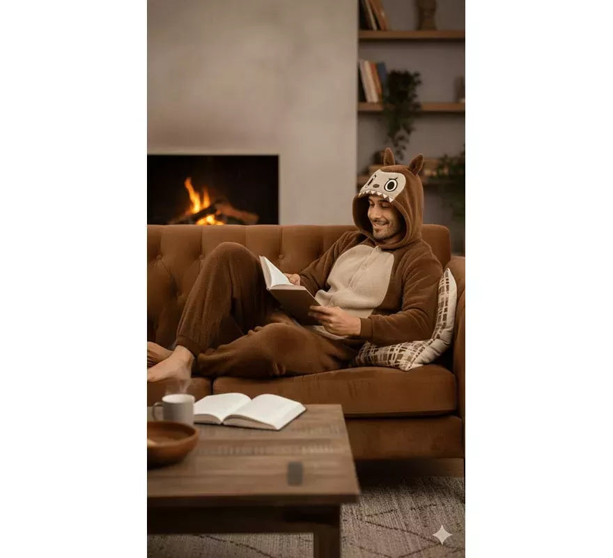 Translation missing: de.Disfraz o Pijama de Monstruo Lulú marrón para hombre