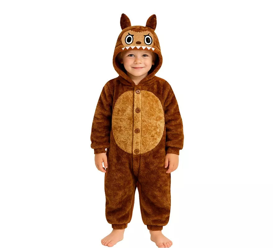 Translation missing: de.Disfraz o Pijama de Monstruo Lulú marrón para niños
