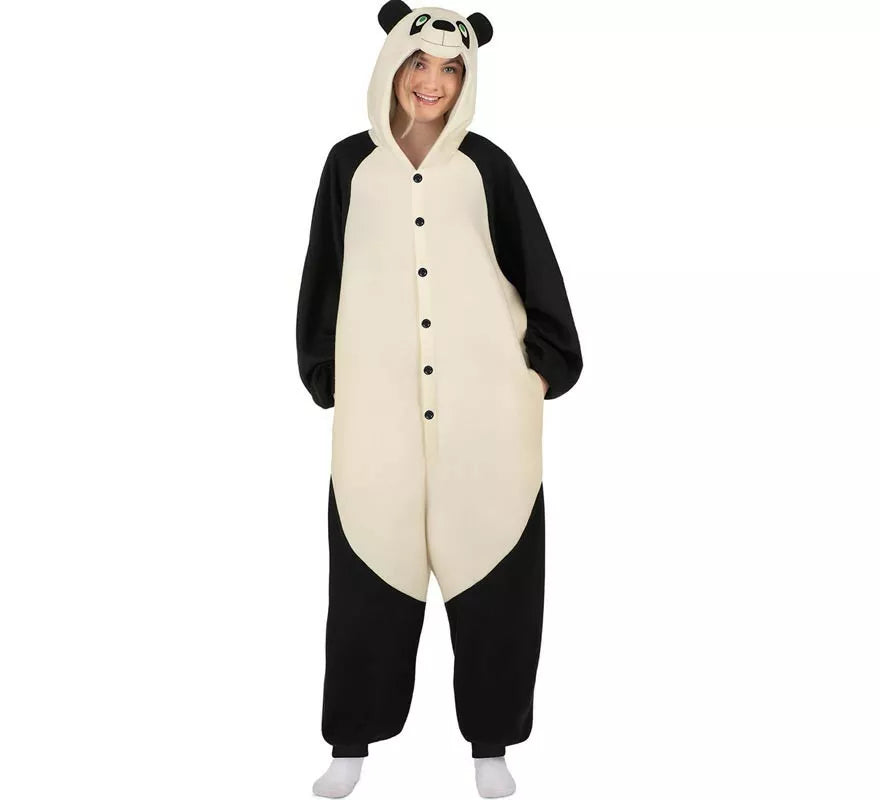 Translation missing: de.Disfraz o Pijama de Oso Panda con capucha para adulto