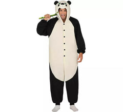 Pandabär-Kostüm oder Pyjama mit Kapuze für Erwachsene