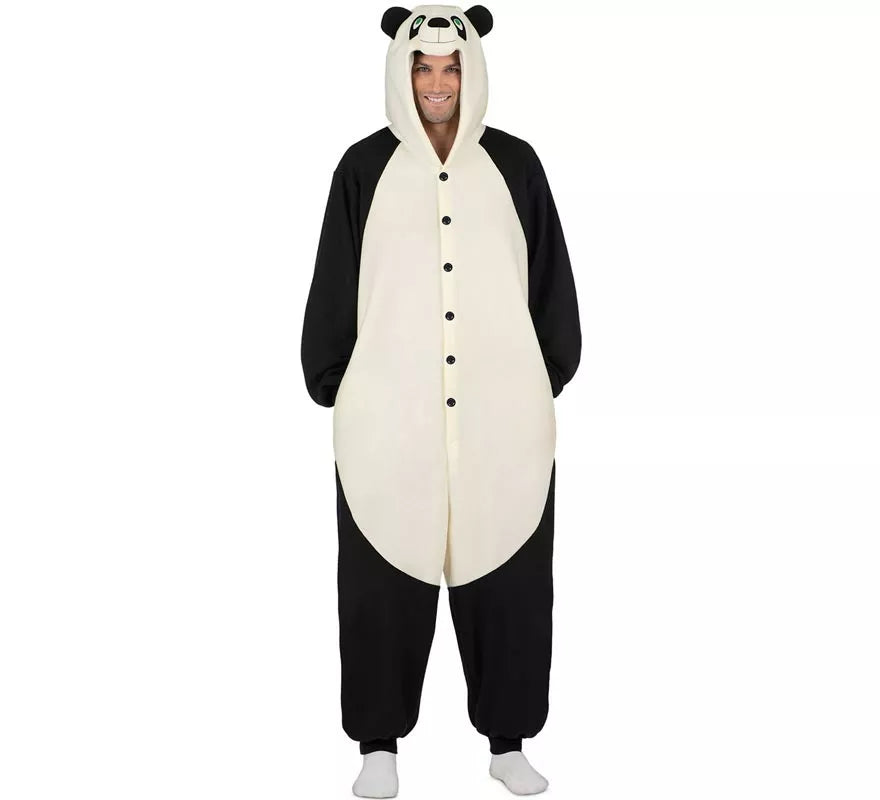 Translation missing: de.Disfraz o Pijama de Oso Panda con capucha para adulto