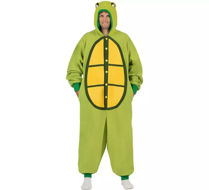 Translation missing: de.Disfraz o Pijama de Tortuga con capucha y cola para adulto