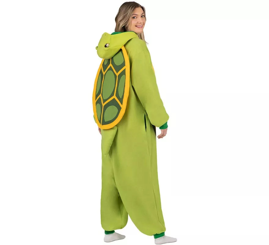 Translation missing: de.Disfraz o Pijama de Tortuga con capucha y cola para adulto