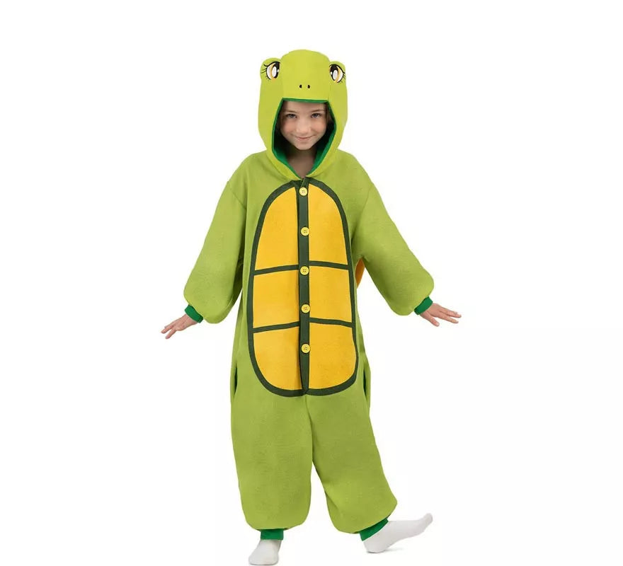 Translation missing: de.Disfraz o Pijama de Tortuga con capucha y cola para niños