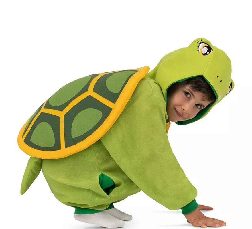 Translation missing: de.Disfraz o Pijama de Tortuga con capucha y cola para niños