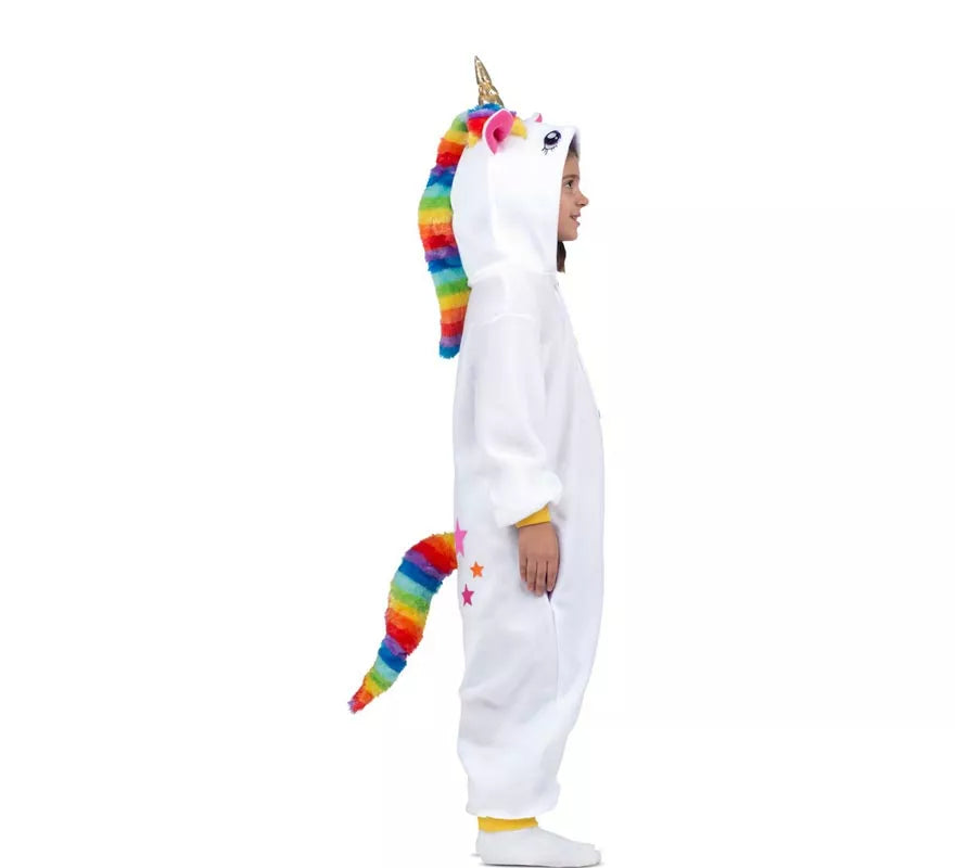 Translation missing: de.Disfraz o Pijama de Unicornio blanco con capucha para niños