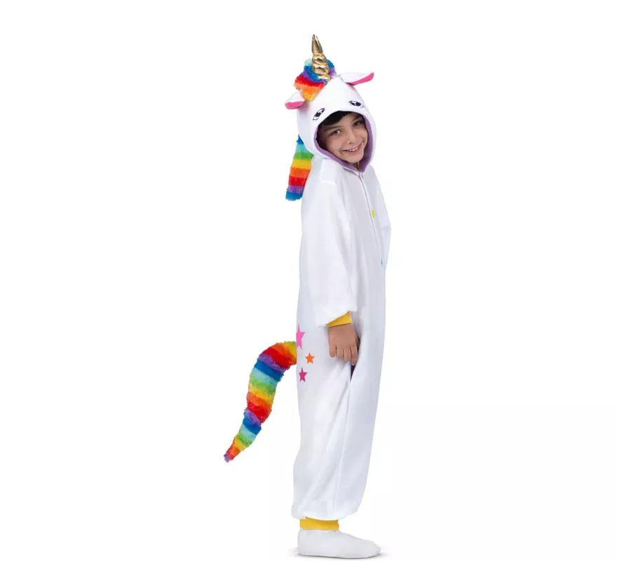 Translation missing: de.Disfraz o Pijama de Unicornio blanco con capucha para niños