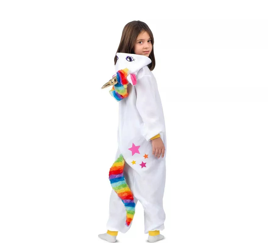 Translation missing: de.Disfraz o Pijama de Unicornio blanco con capucha para niños