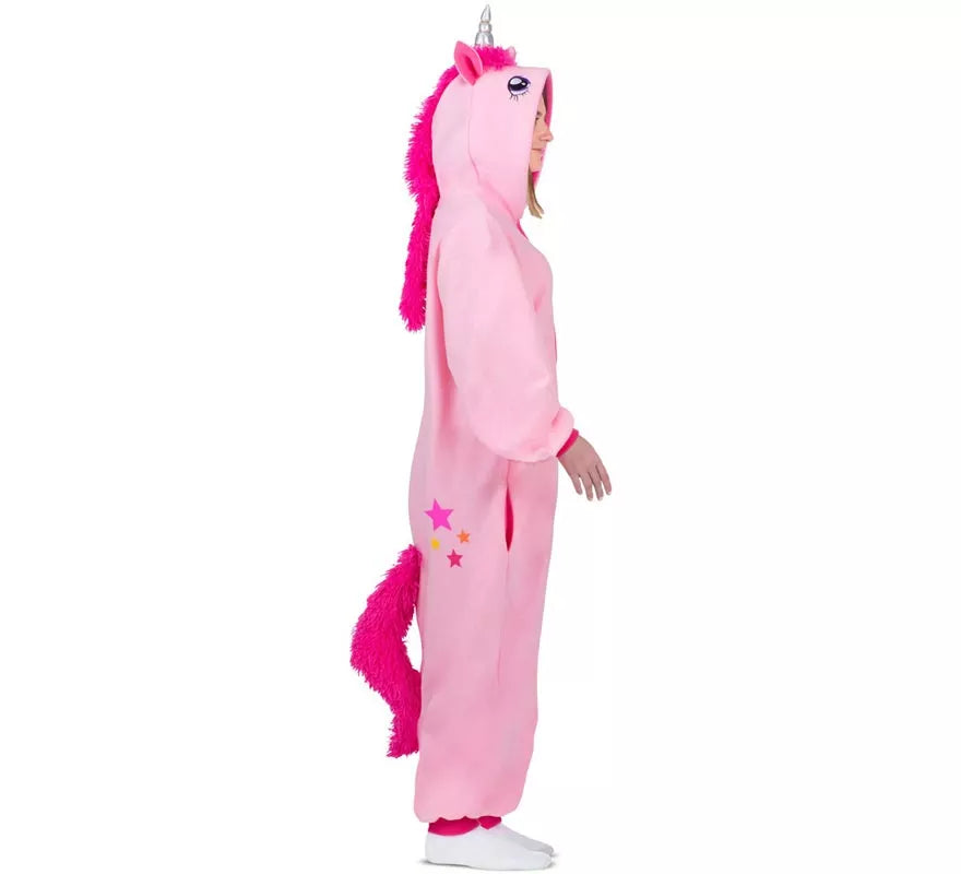 Translation missing: de.Disfraz o Pijama de Unicornio rosa con capucha para adulto