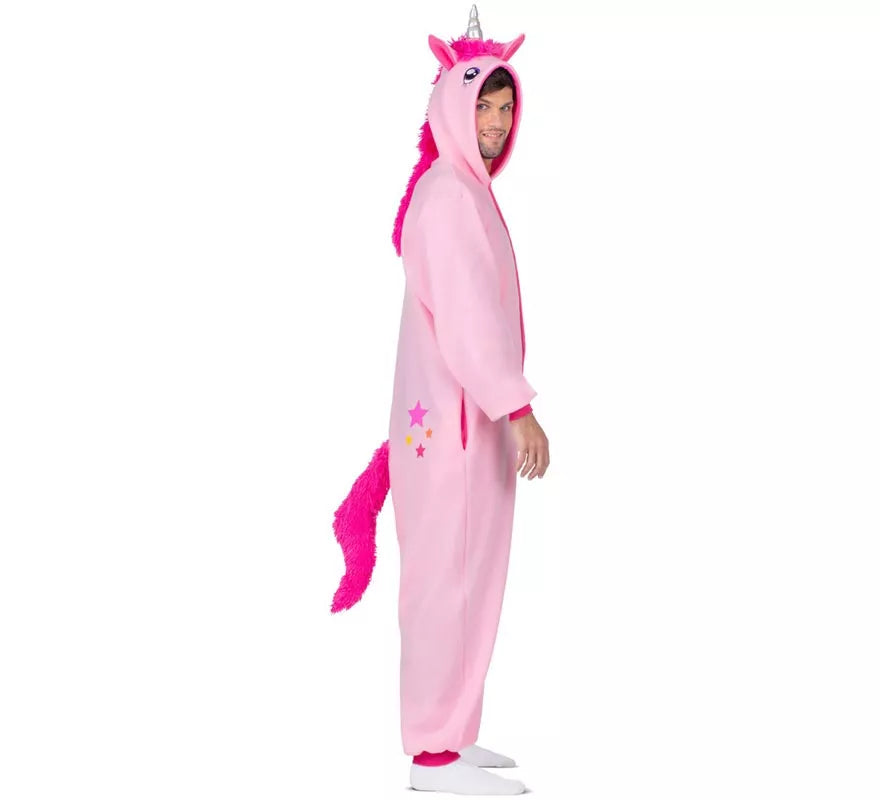 Translation missing: de.Disfraz o Pijama de Unicornio rosa con capucha para adulto