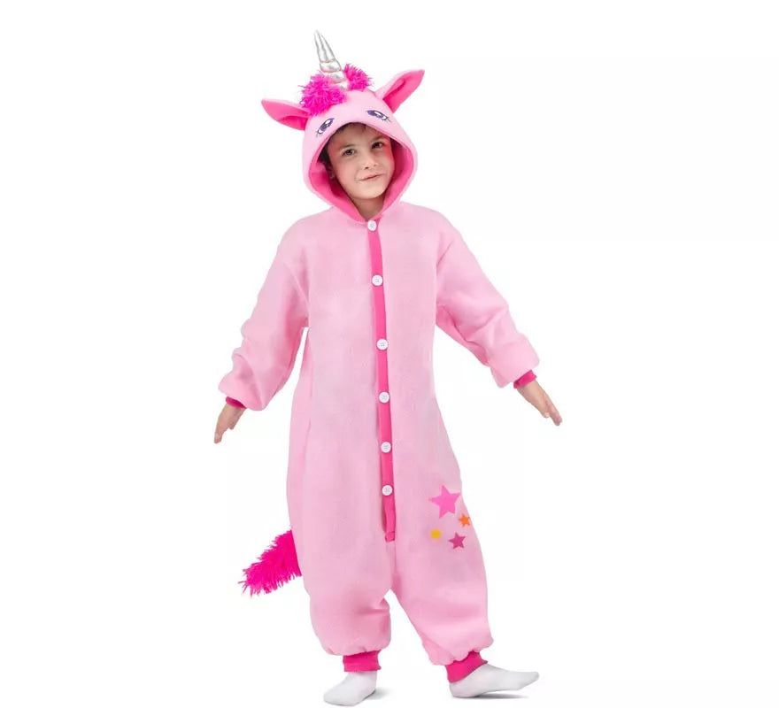 Translation missing: de.Disfraz o Pijama de Unicornio rosa con capucha para niños