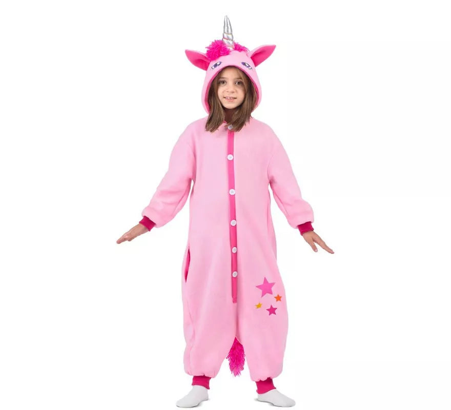 Translation missing: de.Disfraz o Pijama de Unicornio rosa con capucha para niños