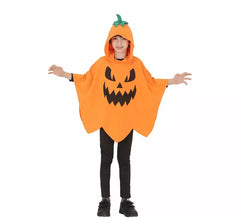 Böses Kürbiskostüm oder Poncho für Kinder