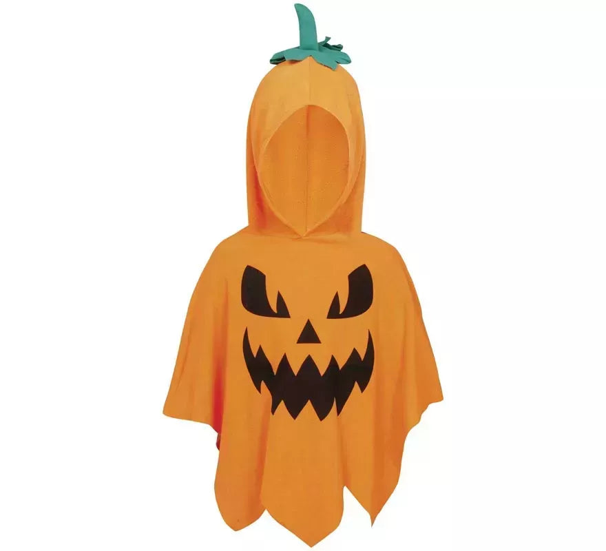 Translation missing: de.Disfraz o Poncho de Calabaza Malvada para niños